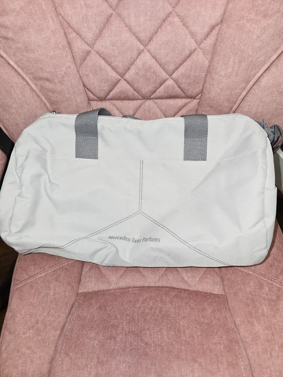 Mercedes Light Gray Travel Duffle Bag