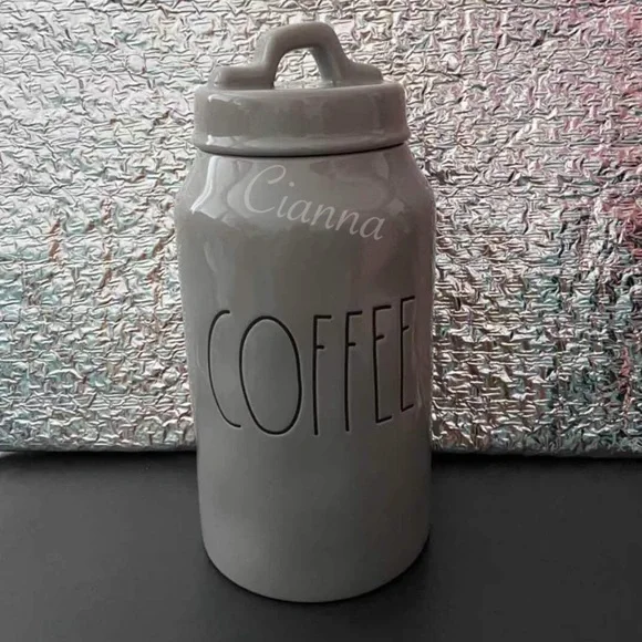 Rae Dunn Grey Coffee Canister