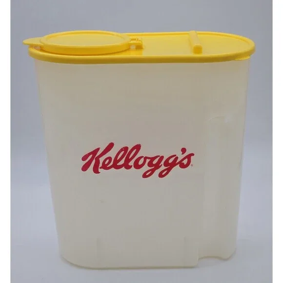 Kelloggs Cereal Storage Container Yellow‎ Vintage 1996 Advertising Fresh Keeper