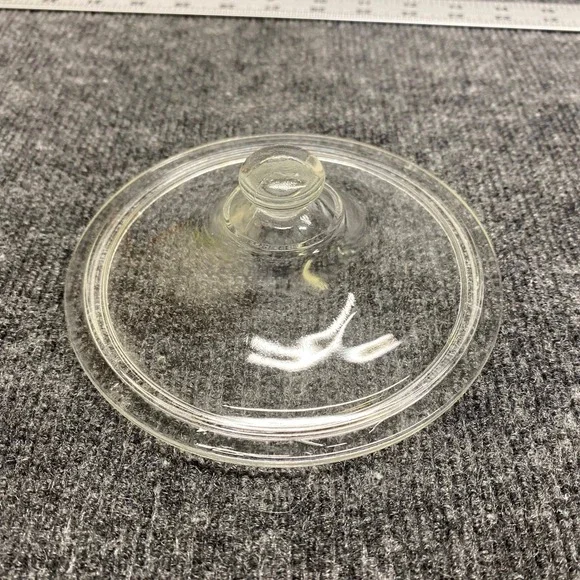 Clear Glass Replacement Lid for Canister Jar Round with Knob Handle