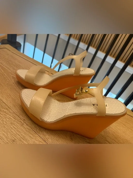Furla jelly wedge Orange  Sandals - Women size 41 or 9 3/4 us listing as 9.5