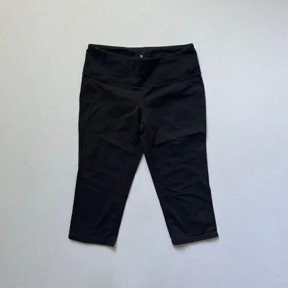 Athleta Knicker Crop Leggings Womens Sz S Stretch Pant Tall Phone Zipper Pocket