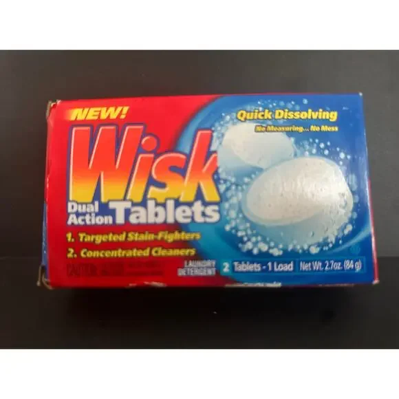 NOS VTG 2000 Wisk Dual Action Laundry Detergent Sample 2 tablets