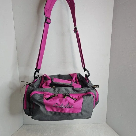 Cabela's Pink Gray Duffle Bag 12