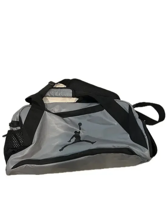 Nike Gray Black Gym Duffel Bag 18x10x10