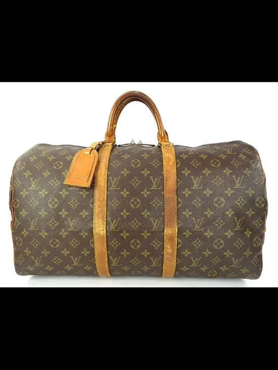 Louis Vuitton Monogram Canvas Duffel Bag in Brown and Tan