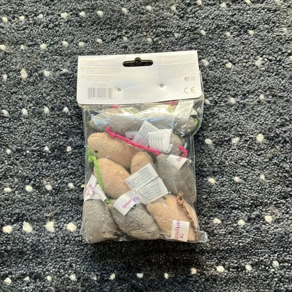 New Package of 10 SmartyKat Mice Cat Toys
