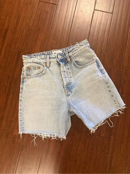 Zara Light Blue Denim Jean Shorts