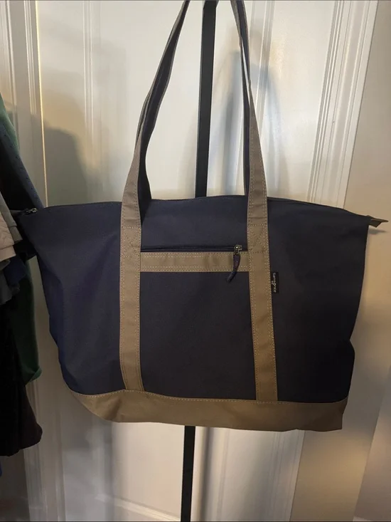 Samsonite Navy and Taupe Duffel Tote