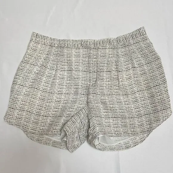 Haute Hippie Silk White and Black Shorts