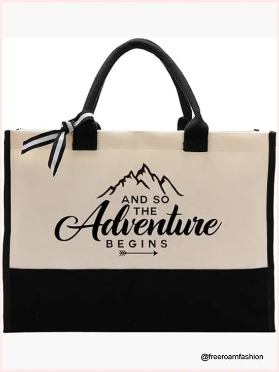 Cotton Canvas Tote Bag Inspirational Gift Reusable Grocery Shopping Bag Heavy