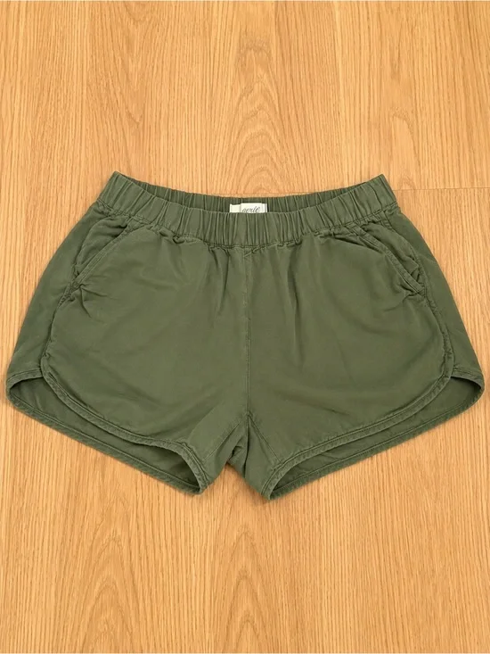 Madewell Olive Green Pull-On Shorts | Women’s XXS | Casual Everyday