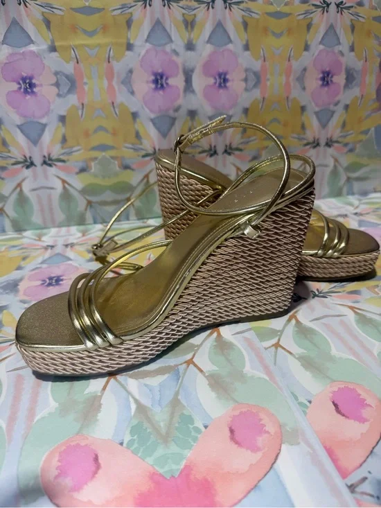 Marc Fisher Zeki Wedge Sandals Women’s Sz 8.5 🤎✨👡