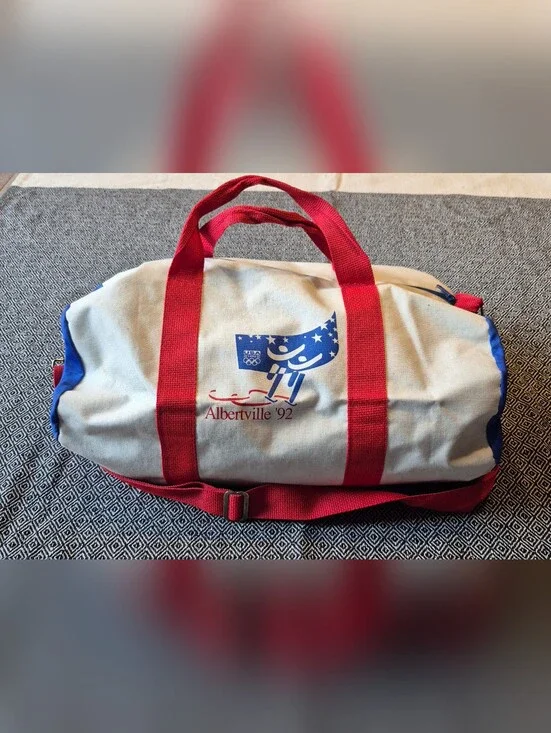 Vintage 1992 Albertville Olympics Duffel Bag