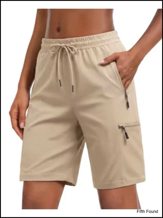 Mid Rise Hiking Shorts with Pockets 7 Inch Inseam Quick Dry UPF 50+