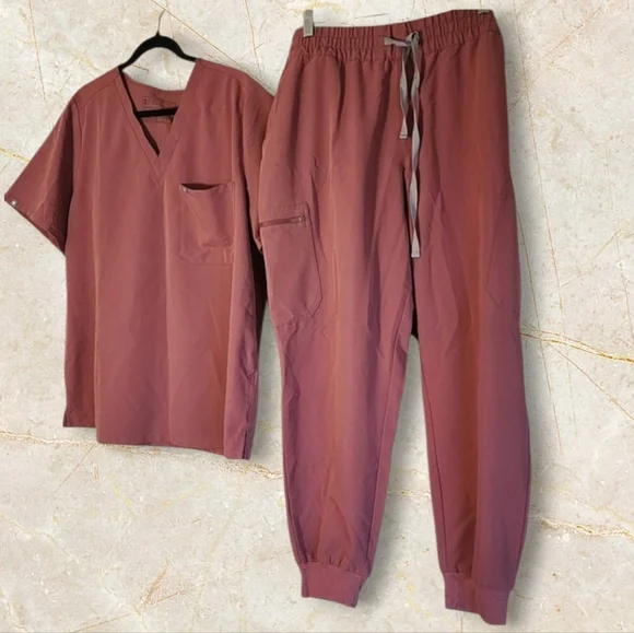 Figs Rose Mauve Two-Piece Scrub Set Size XXL