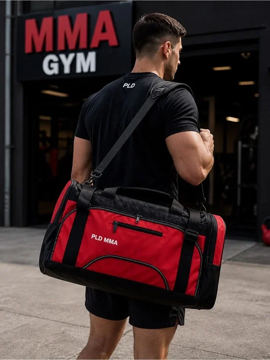 Red and Black Men’s Duffle Bag