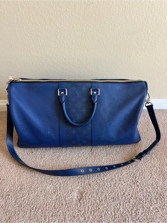 Louis Vuitton Keepall Bandoulière 50 Monogram Eclipse Duffle Bag