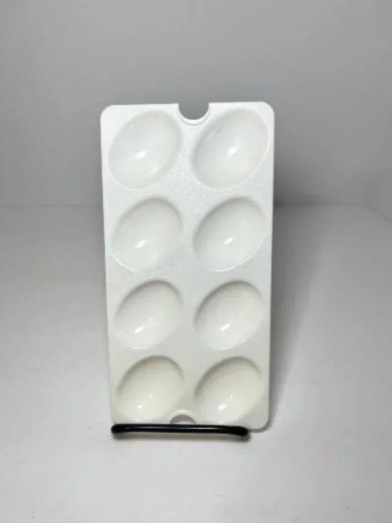 Tupperware 665-5 Deviled Egg Tray Keeper Inserts Holds 8 Eggs Replacement White