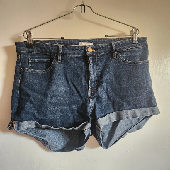 H&M denim jeans shorts size women's 12