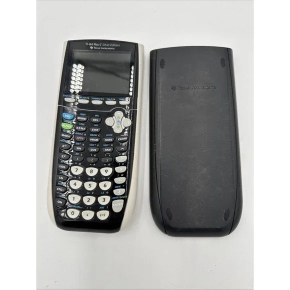 TI-84 Plus C Silver Edition Graphing Calculator new battery,‎ works well