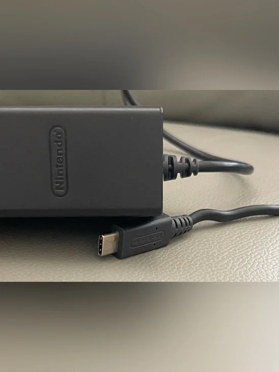 Nintendo Black AC Adapter with USB-C Cable, 5 feet long