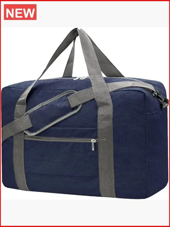 Foldable Travel Duffel Bag Carry On for Airplanes Personal Item 18x14x8