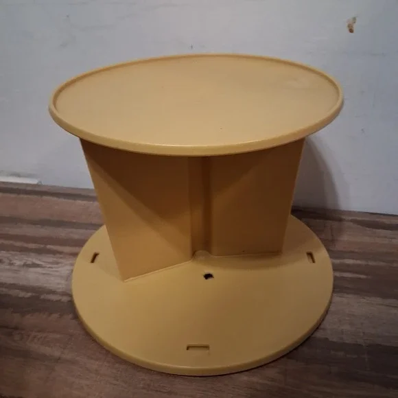 Base‎ Replacement Part Vtg Rubbermaid Lazy Susan Canister Carousel Harvest Gold