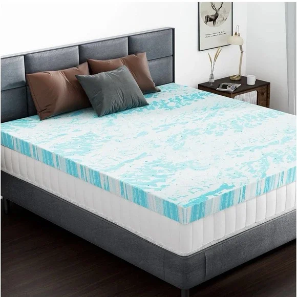 4 Inch Mattress Toppers Memory Foam Cooling Gel Infused Enhanced Comfort King