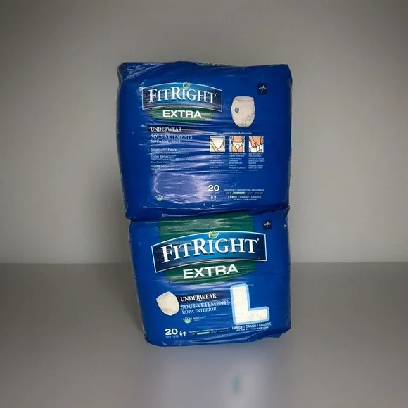 FitRight Adult Pull-Up Underwear Disposable‎ Diapers, Extra Large, Unisex (20 )