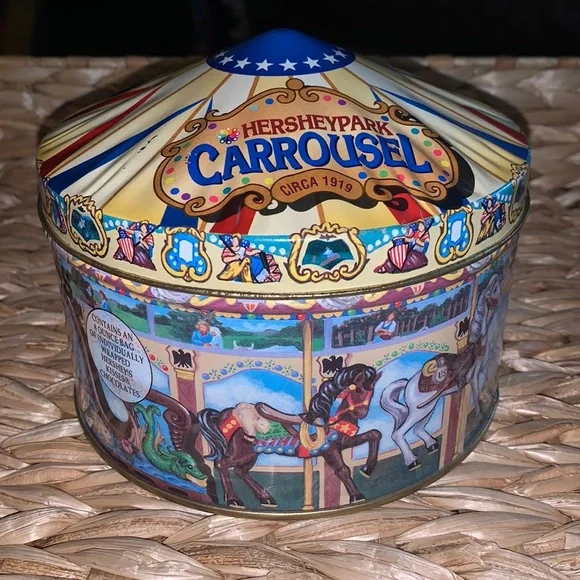 Vintage Hershey's‎ Hometown Series Canister #13 Carousel Tin 1996