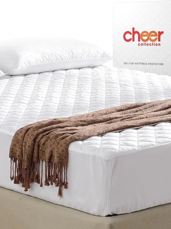 Cheer Collection Quilted Hypoallergenic Fitted Mattress Pad full 723169673846