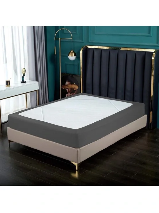 Beige Box Spring Cover - Neutral Bed Skirt Alternative