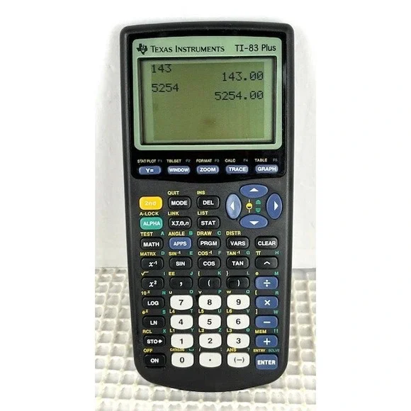 Texas Instruments TI-83 Plus Graphing Calculator-Black-no battery cover‎ WORKING
