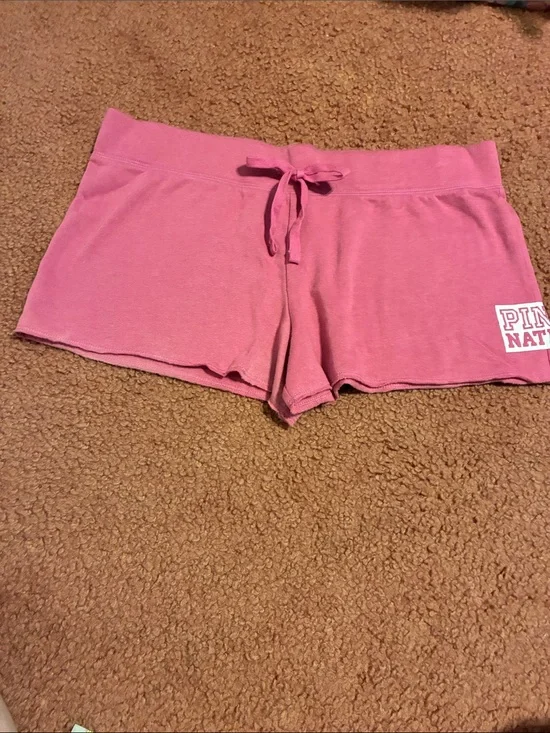 Victoria's Secret PINK Shorts - Dusy Rose Pink with White Logo, Medium