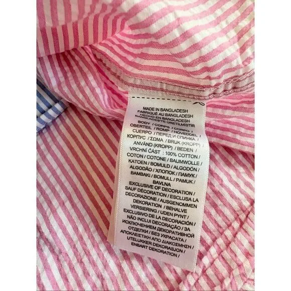 Striped Seersucker Ralph Lauren Shirt Kids size 6