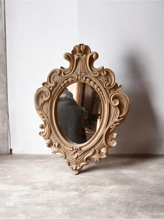 Vintage French Rococo style Oval Mirror wall mirror