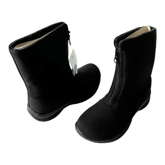 Propet Madi Women’s Black Front Zip Waterproof‎ Comfort Snow Rain Boots Size 7N