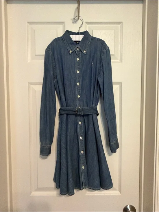 Ralph Lauren chambray dress with buttons and pockets - Size 10