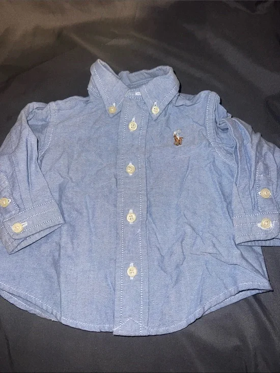 Ralph Lauren Baby Boy's Oxford Long Sleeve Button Up Shirt