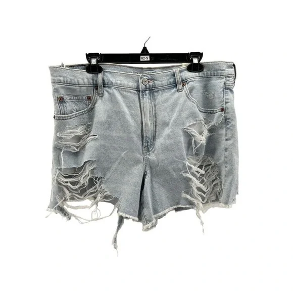 American Eagle Women's 90's Boyfriend Strigid Distressed Shorts Size 18 NEW