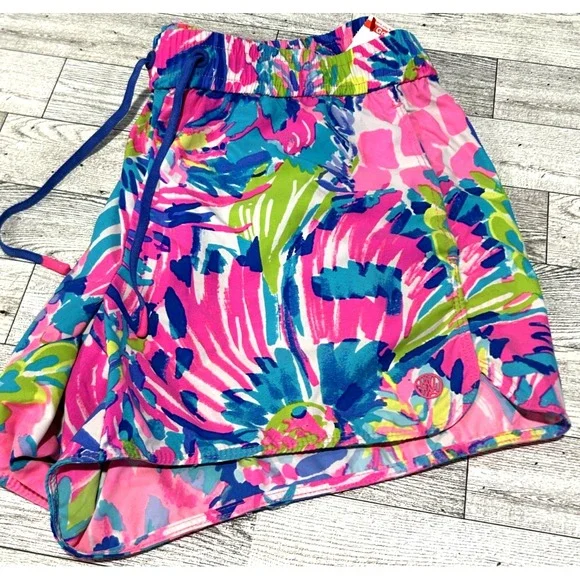 Womens‎ Lilly Pulitzer Rare Gumbo Limbo Runaround Giraffe swim shorts SMALL