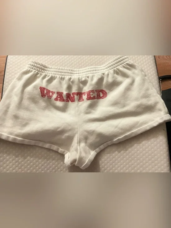 PINK Victoria's Secret White Cozy Fleece Shorts