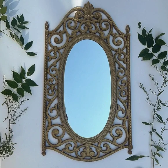 Vintage Ornate Gold Mirror