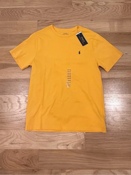Ralph Lauren Yellow Short Sleeve Crewneck Tee with Navy Pony