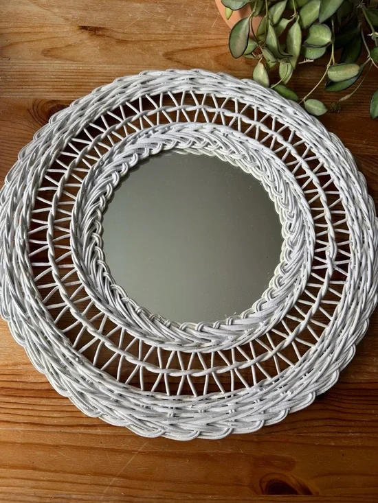 Vintage Wicker Mirror