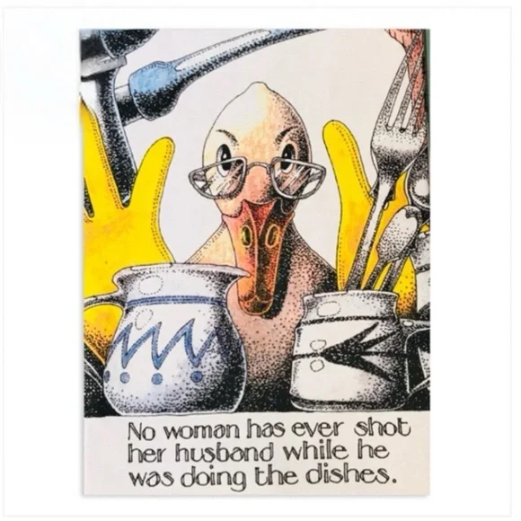Simon Drew Doing the Dishes Tea Towel 100% Cotton Tea Towel New