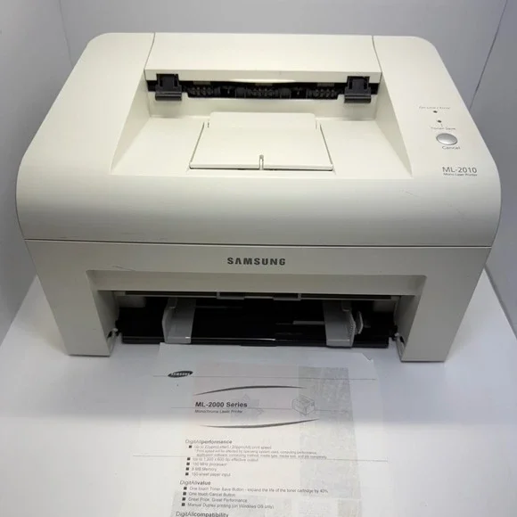 Samsung ML-2010 Mono Laser Printer OS White‎ Compact Monochrome ML-2010 6k Count