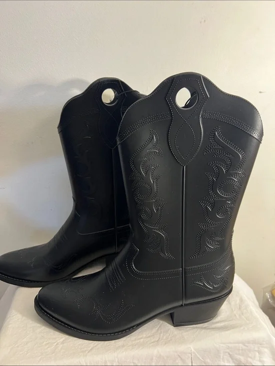 NWT No Boundaries Women's Cowboy Rain Boots Size 8 (No Box)