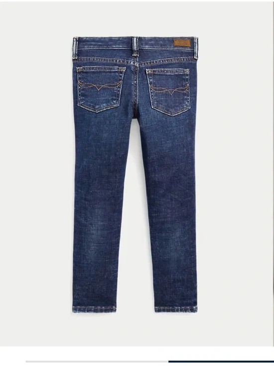Dark Wash Skinny Jeans - Back Pocket Detailing